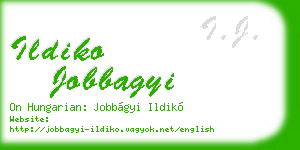 ildiko jobbagyi business card